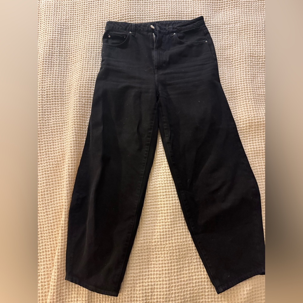 Toteme Black Barrel Leg Jeans